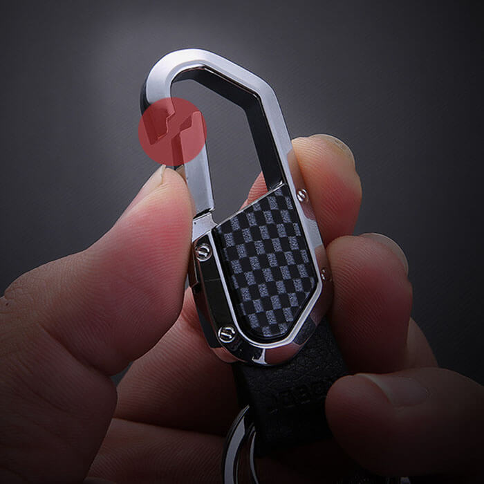 Business Men's Double Ring Metal Keychain