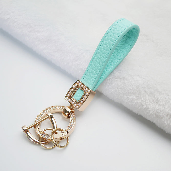 Women's Leather Keychain for Car Keys