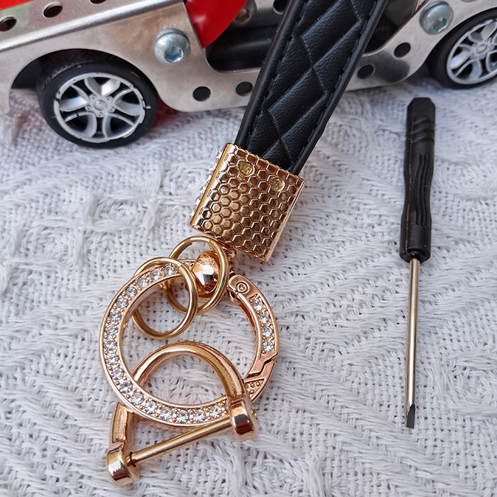 Leather Wristlet Keychain for Car Keys