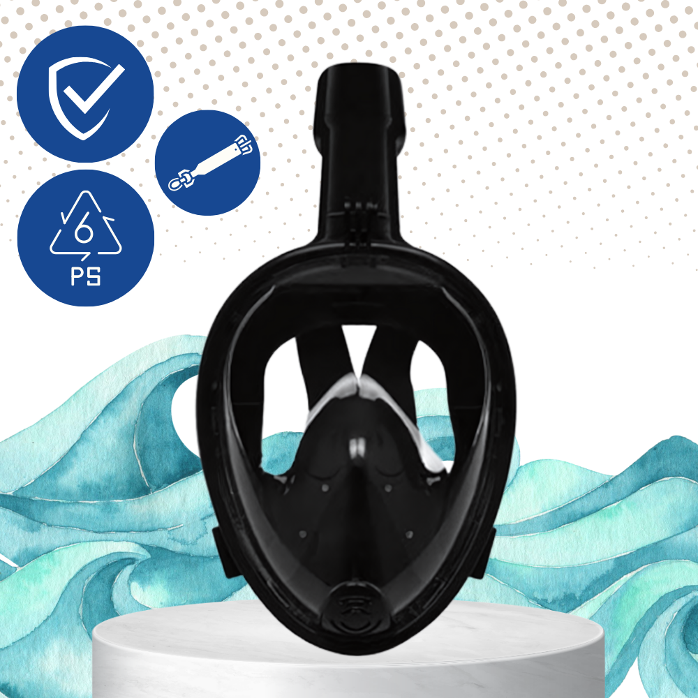 Masque de plongée avec tuba à vue panoramique à 180°