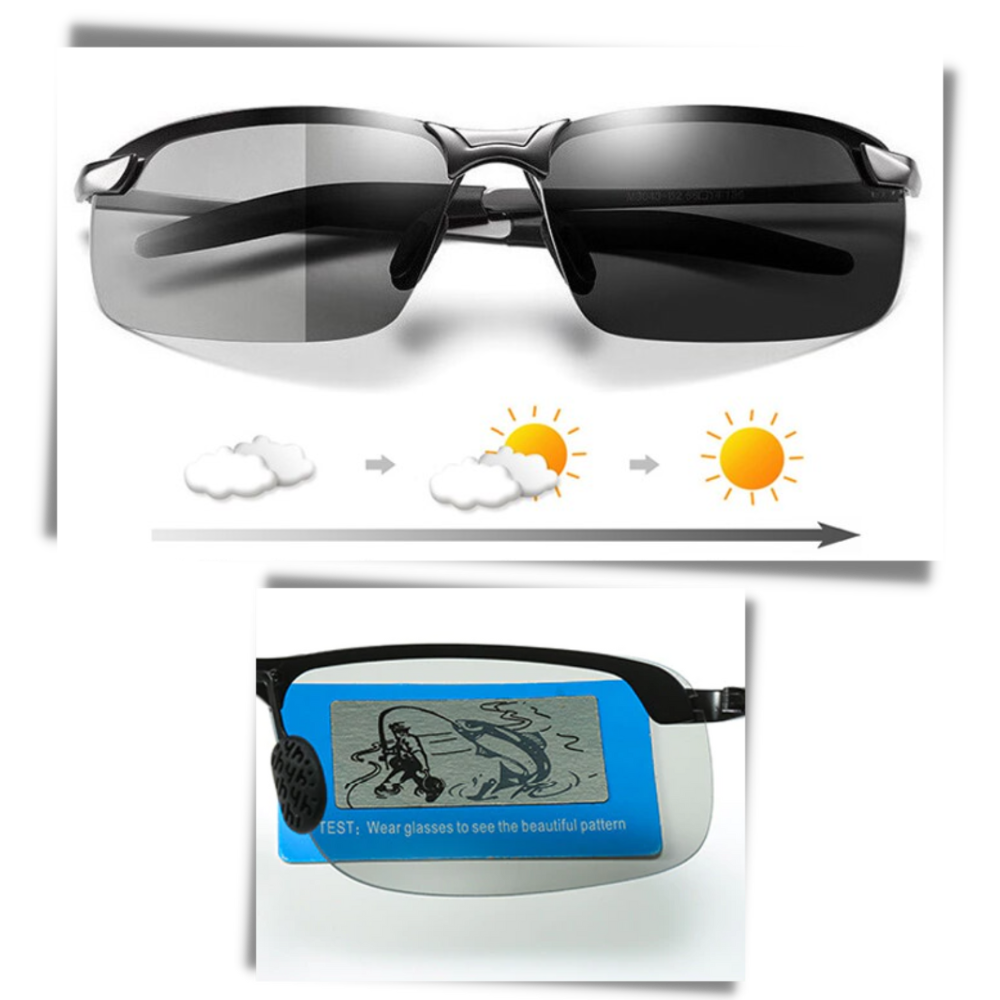 Lunettes de soleil UV photochromiques pour hommes