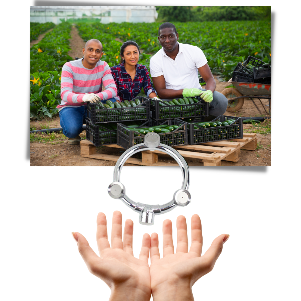 Buse d'arrosage de jardin à trois têtes