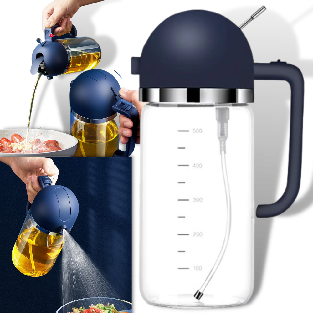 Bouteille distributeur d'huile à vaporisation et à versement