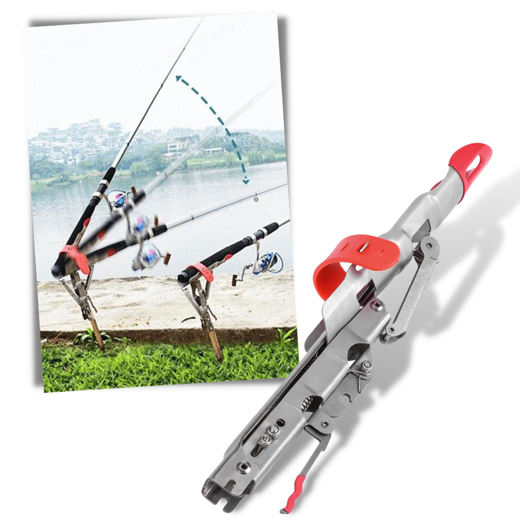 Support de canne à pêche avec ressorts