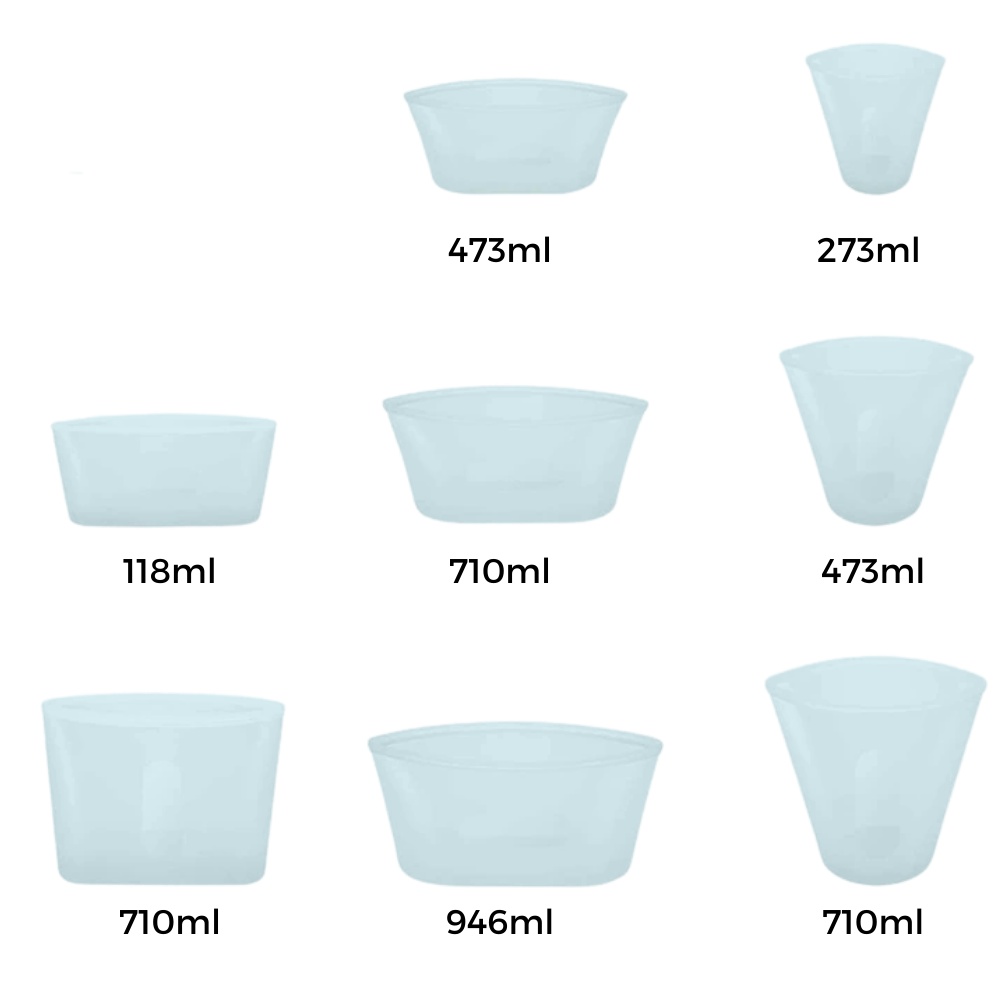 Lot de 8 sacs réutilisables en silicone pour aliments