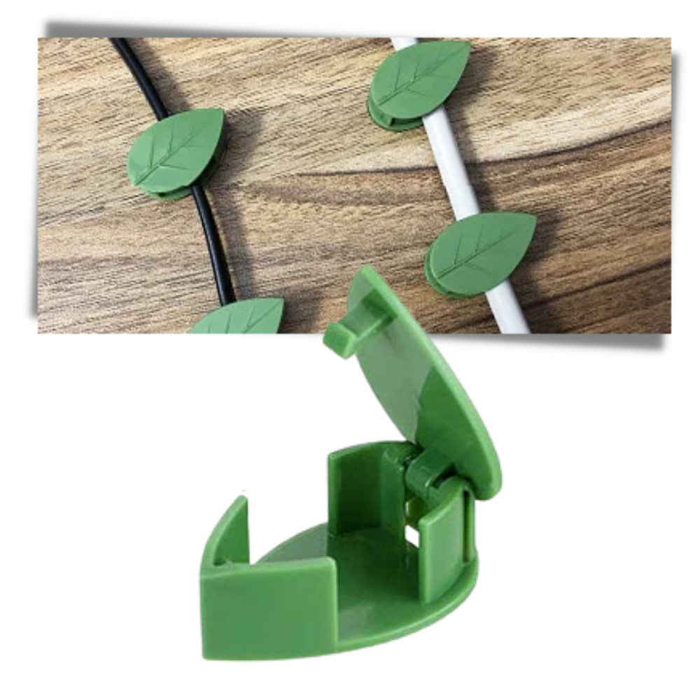 Lot de 20 attaches adhésives en forme de feuille