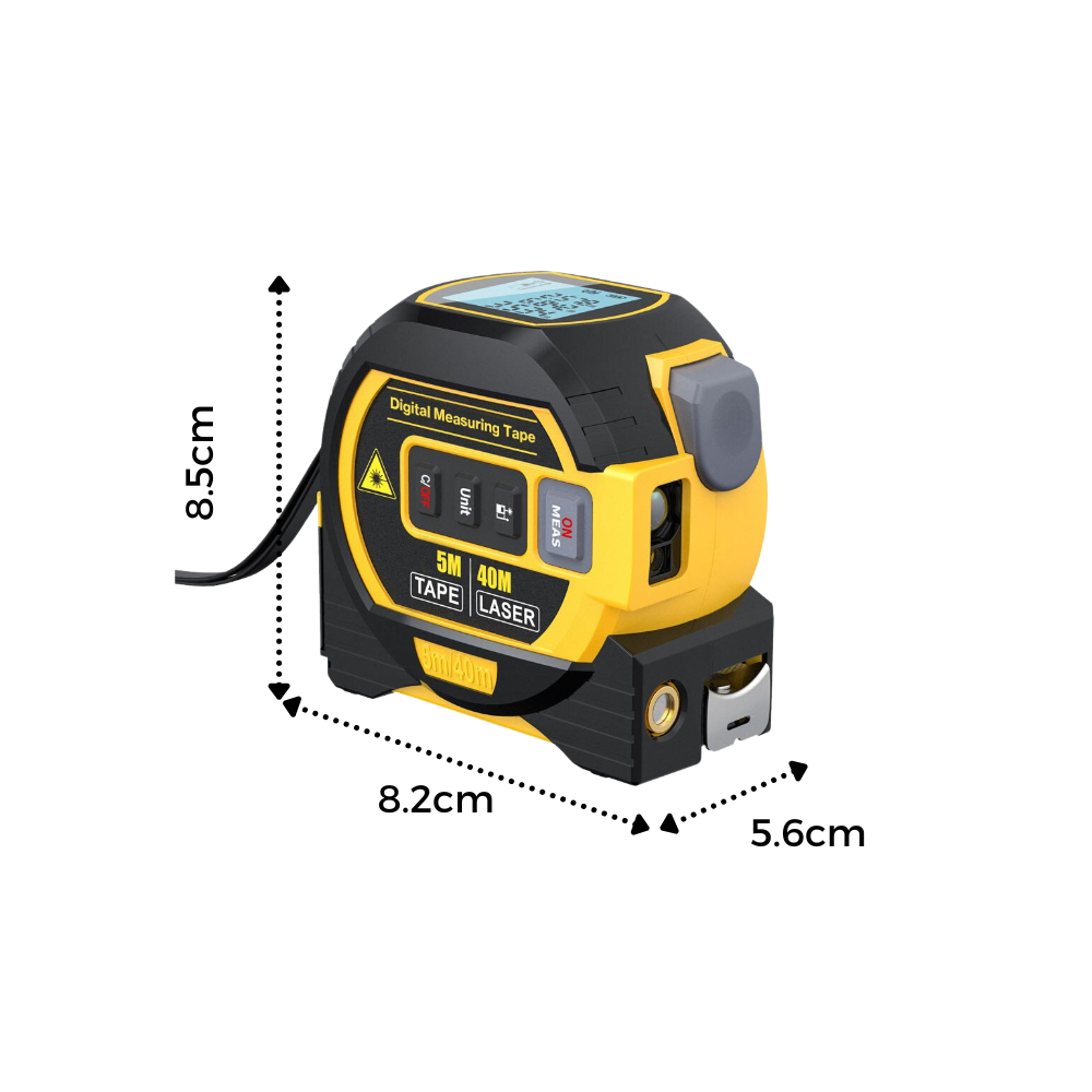 Mètre à ruban laser 3-en-1