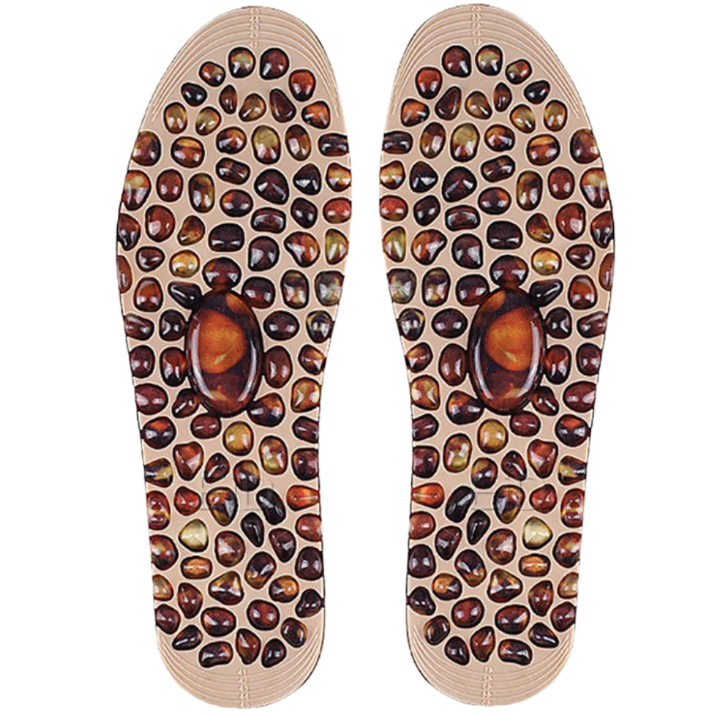 Semelle intérieure massante à motif de galets