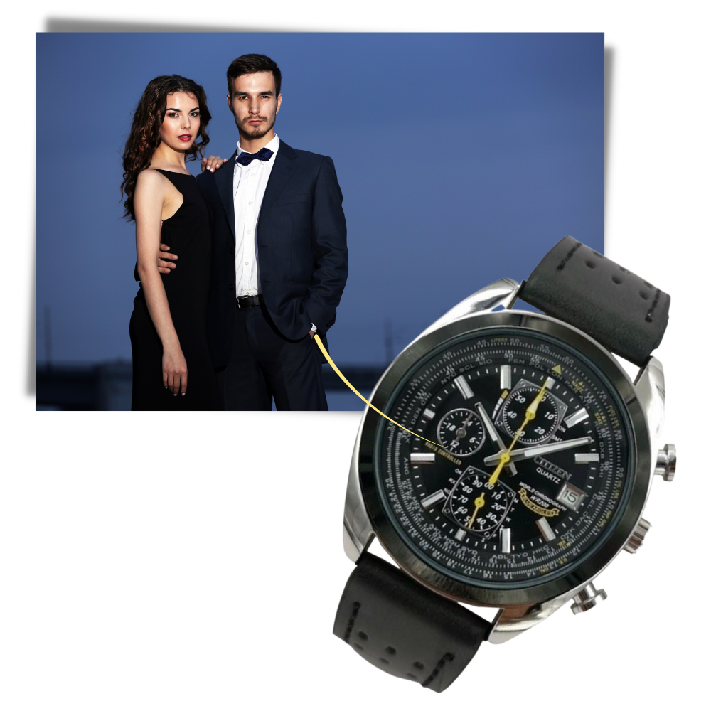 Montre à quartz de luxe étanche