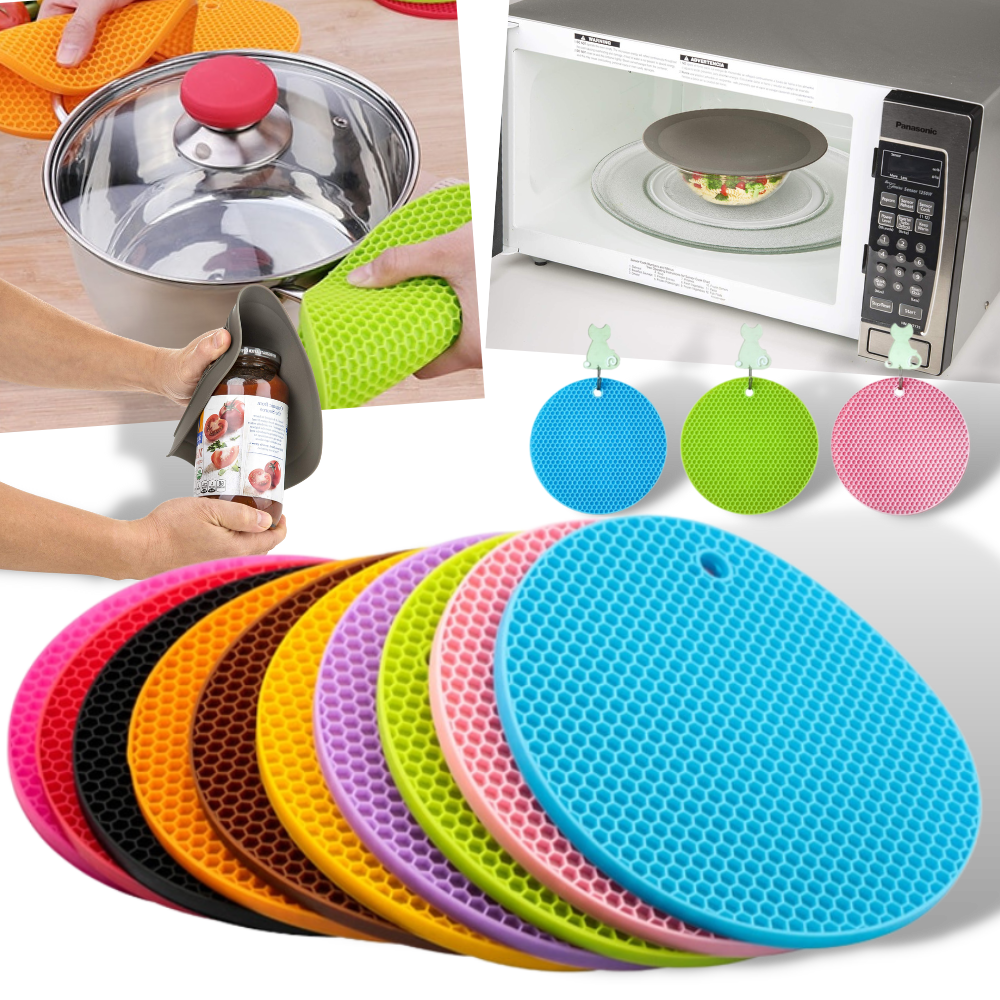 Sous-verre porte-pot en silicone