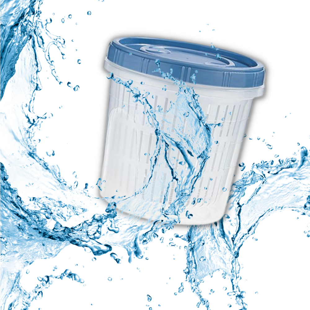 Récipient alimentaire empilable avec égouttoir