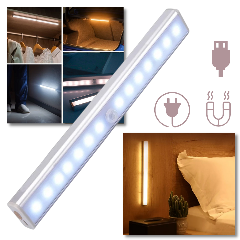 Lumière LED magnétique à détecteur de mouvement