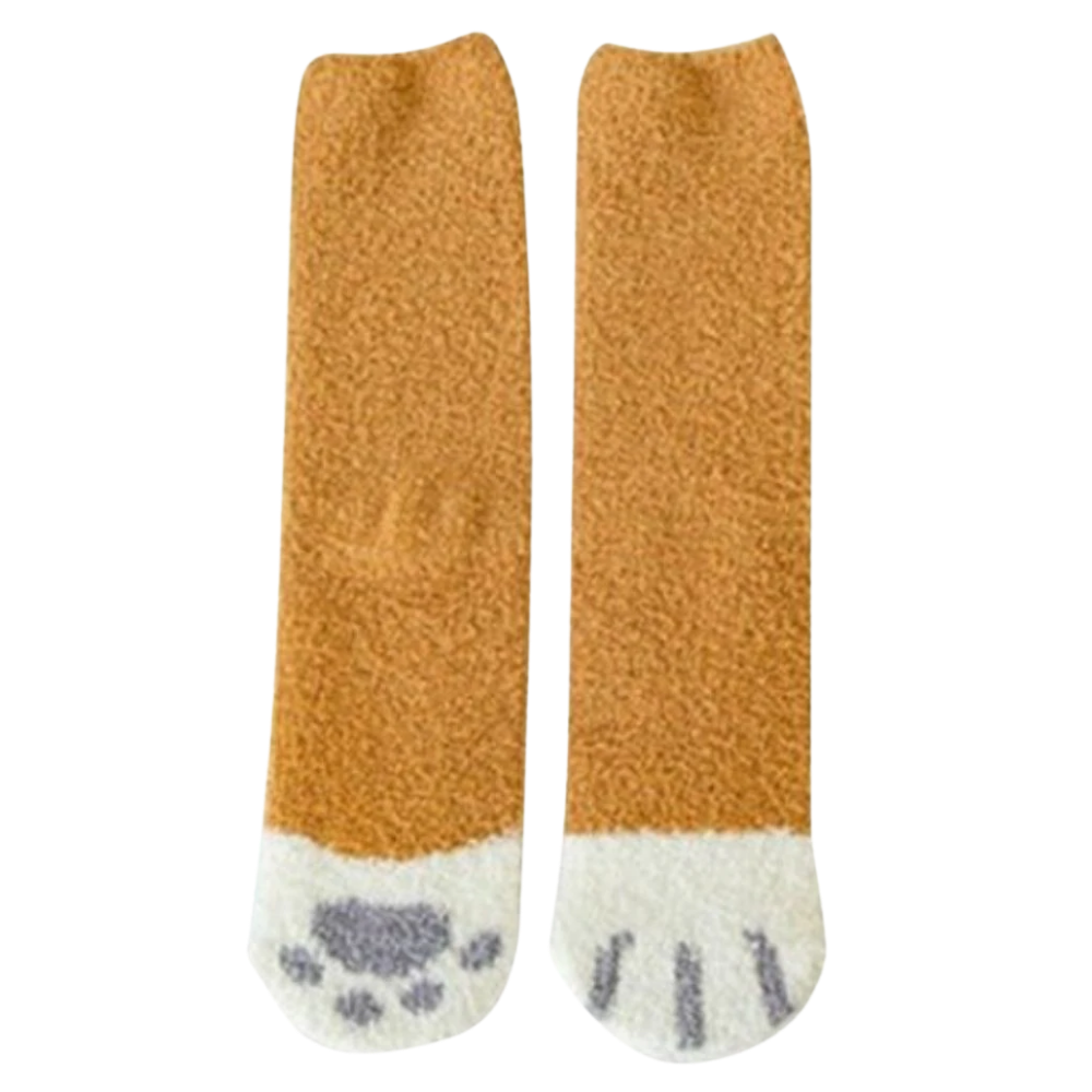 Chaussettes d'hiver en pattes de chat