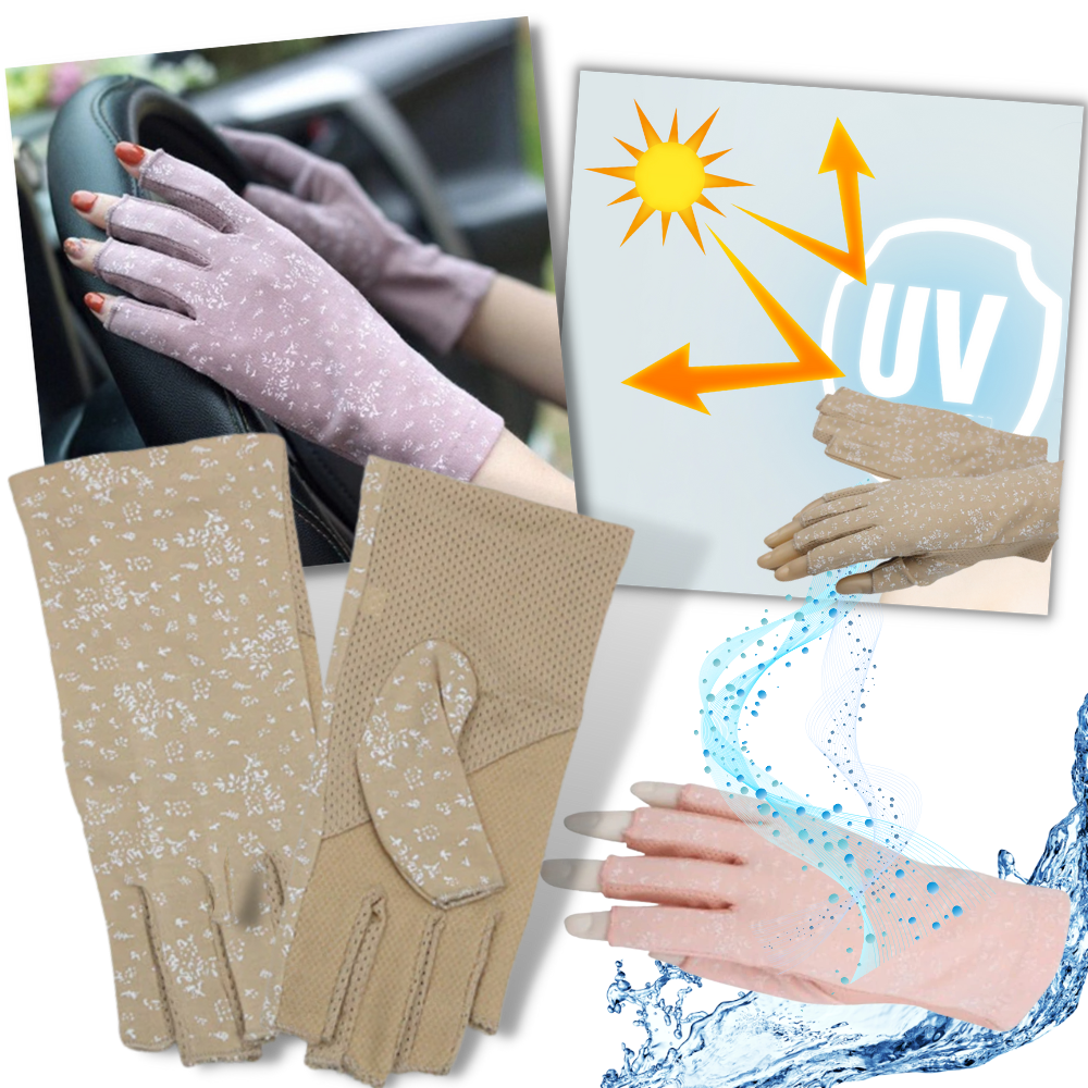 Gants élégants en coton anti-UV