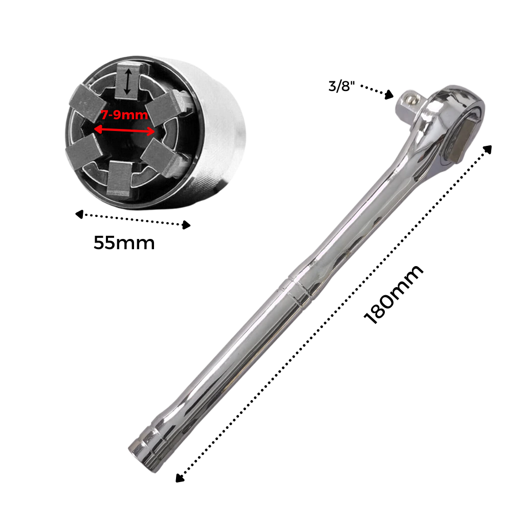 Clé à douille universelle