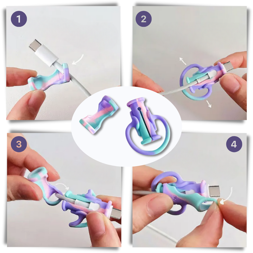 2 in 1 Silicone Cable Winder: