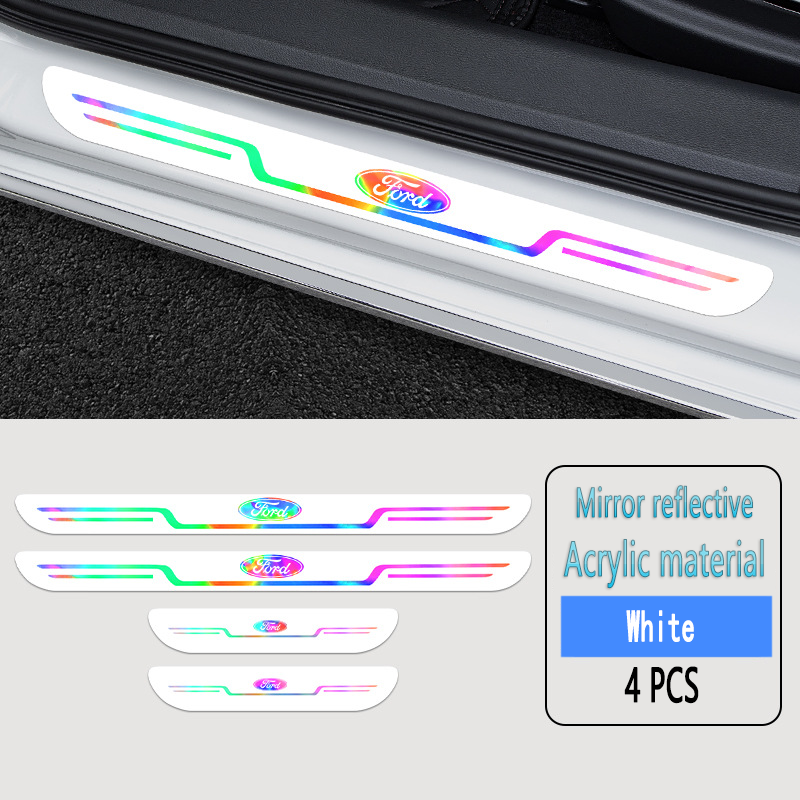 Acrylic Laser Car Anti-Fouling Door Sill Strips🎉4pcs🎉