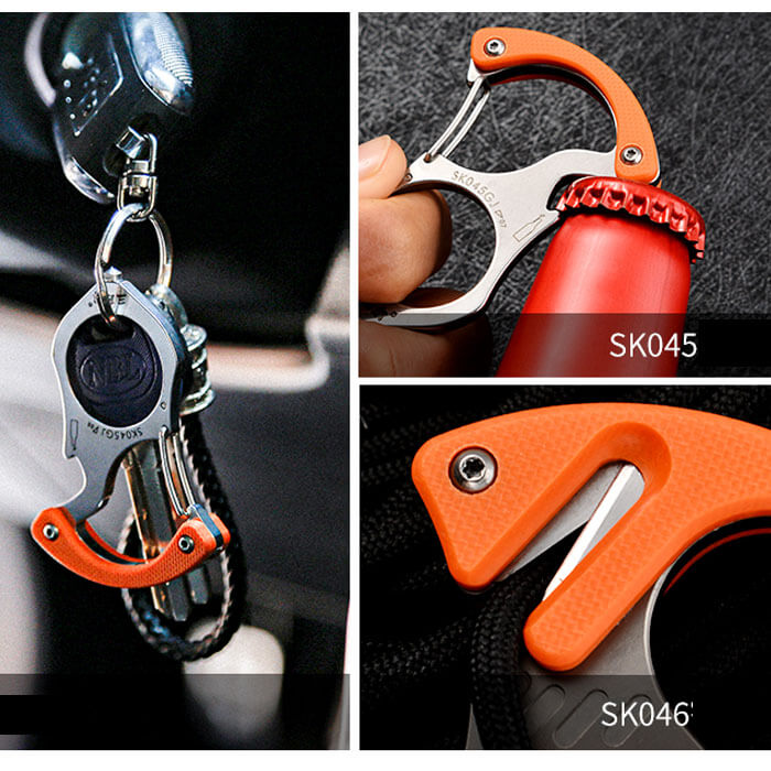 Car Window Breaker & Seatbelt Cutter Keychain
