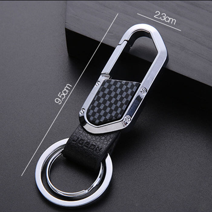 Business Men's Double Ring Metal Keychain