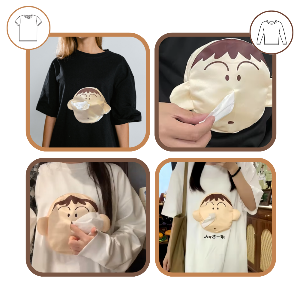 Chemise 3D Shin Chan avec poche intégrée