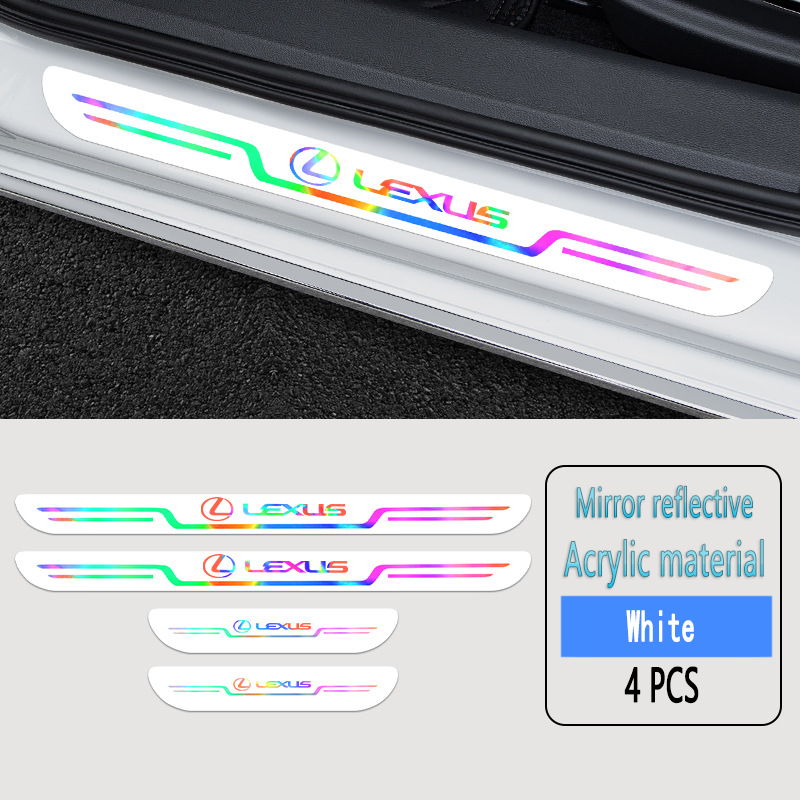 Acrylic Laser Car Anti-Fouling Door Sill Strips🎉4pcs🎉