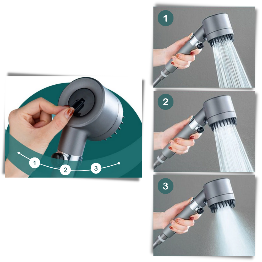 Pommeau de douche haute pression 4 en 1
