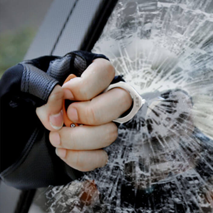 Car Window Breaker & Seatbelt Cutter Keychain