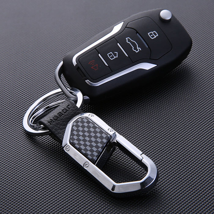 Business Men's Double Ring Metal Keychain
