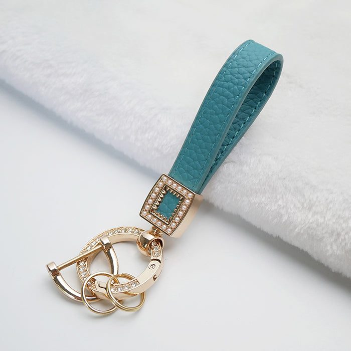 Women's Leather Keychain for Car Keys