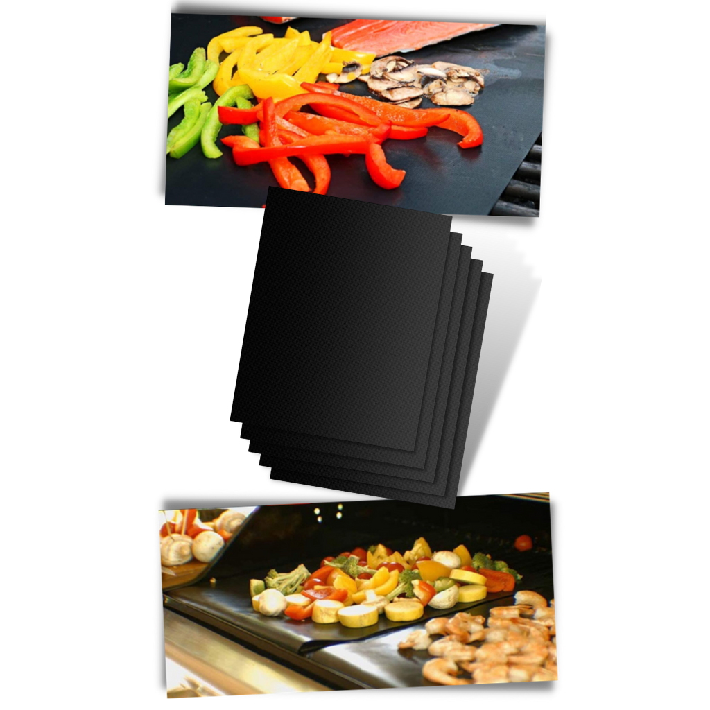 Tapis de cuisson anti-adhésif barbecue (5pcs)