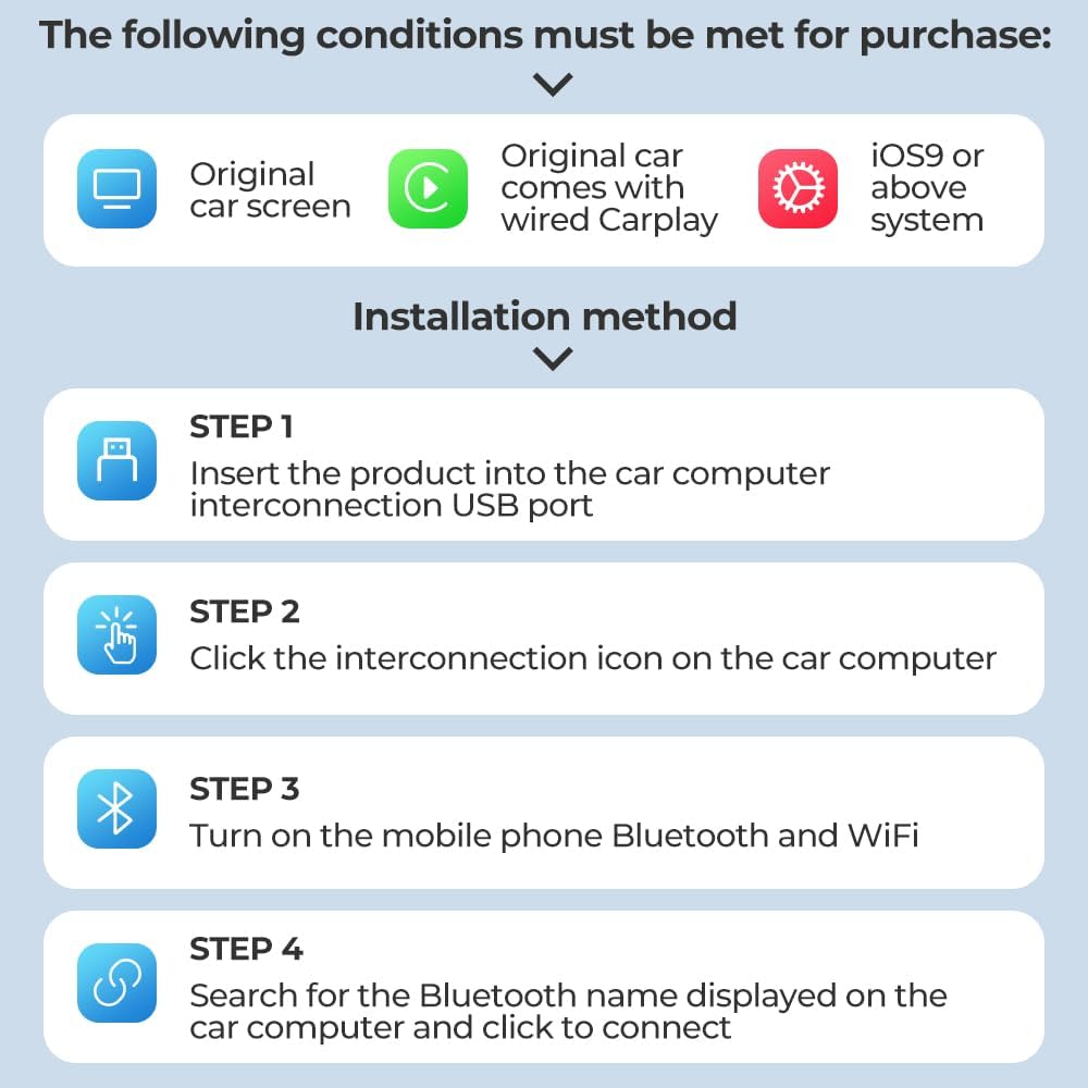 2 in 1 Wireless CarPlay Adapter for iPhone Android