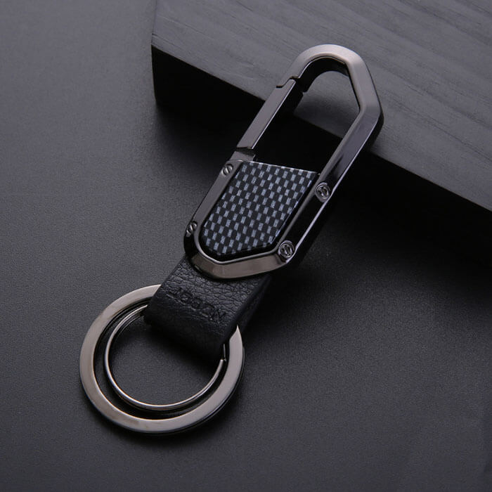 Business Men's Double Ring Metal Keychain