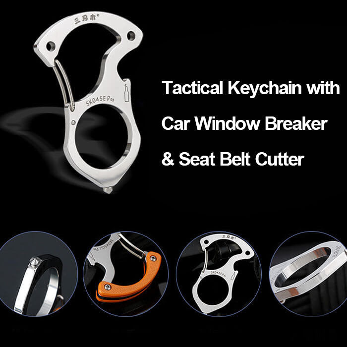 Car Window Breaker & Seatbelt Cutter Keychain