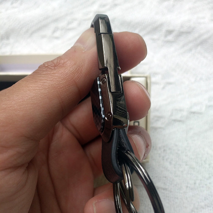 Business Men's Double Ring Metal Keychain