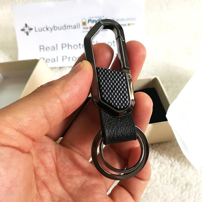 Business Men's Double Ring Metal Keychain