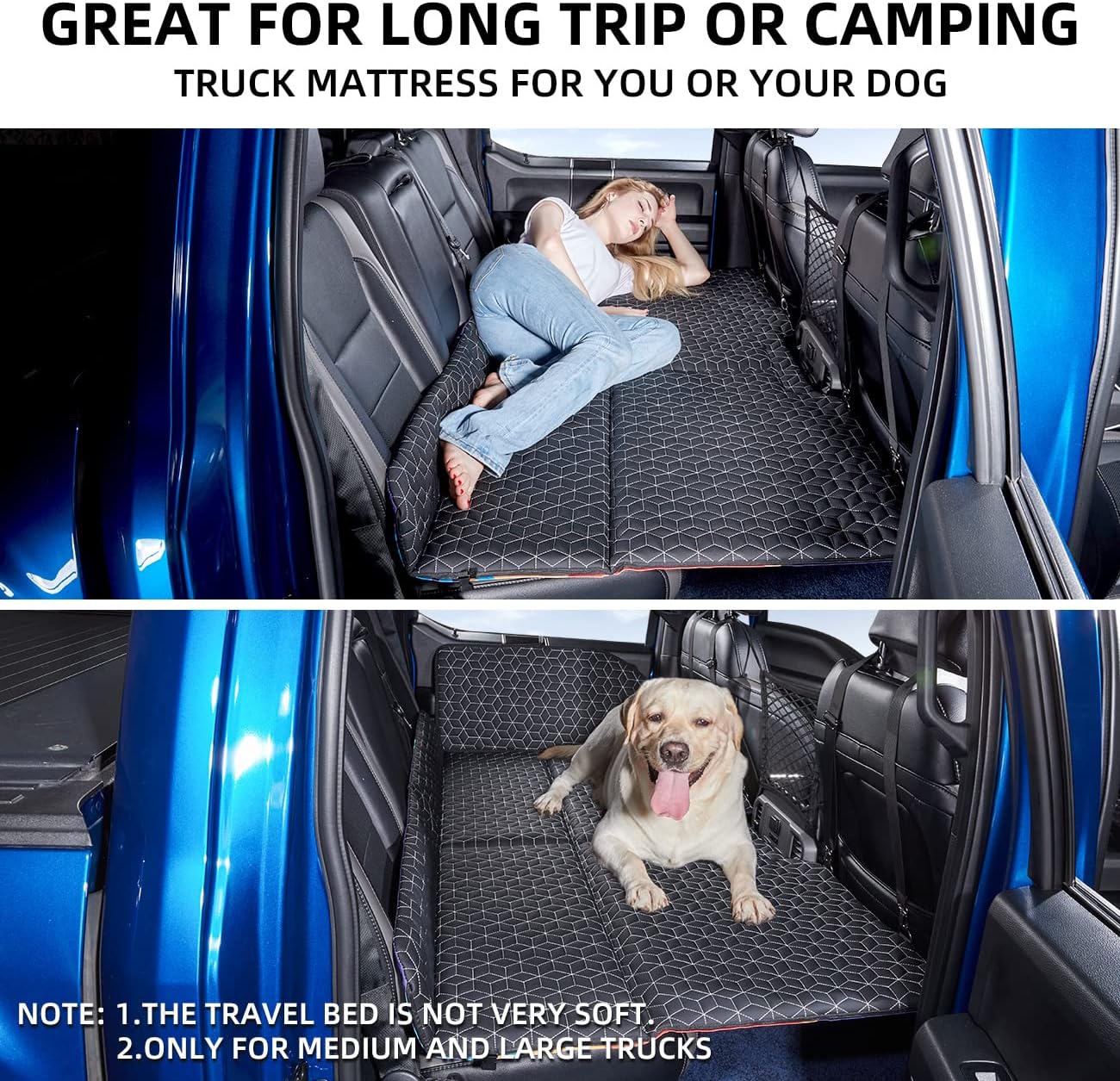 Back Seat Extender Truck Bed Mattress Car Camping Air Mattress for F150/RAM 1500/Silverado