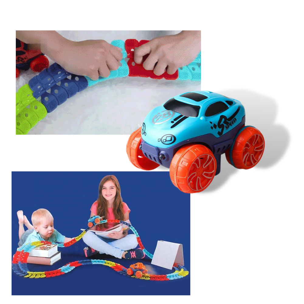Circuit en Rails flexibles pour voitures