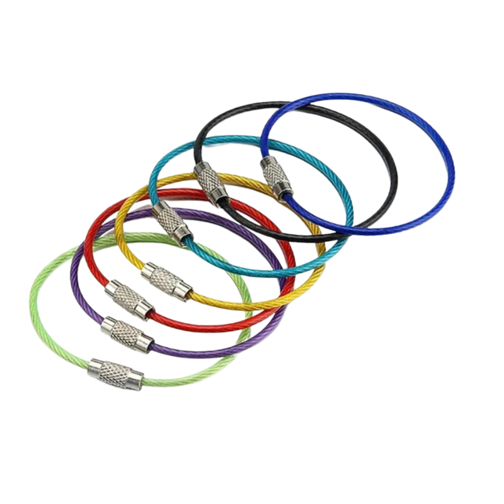 Lot de porte-clés en fil métallique flexible