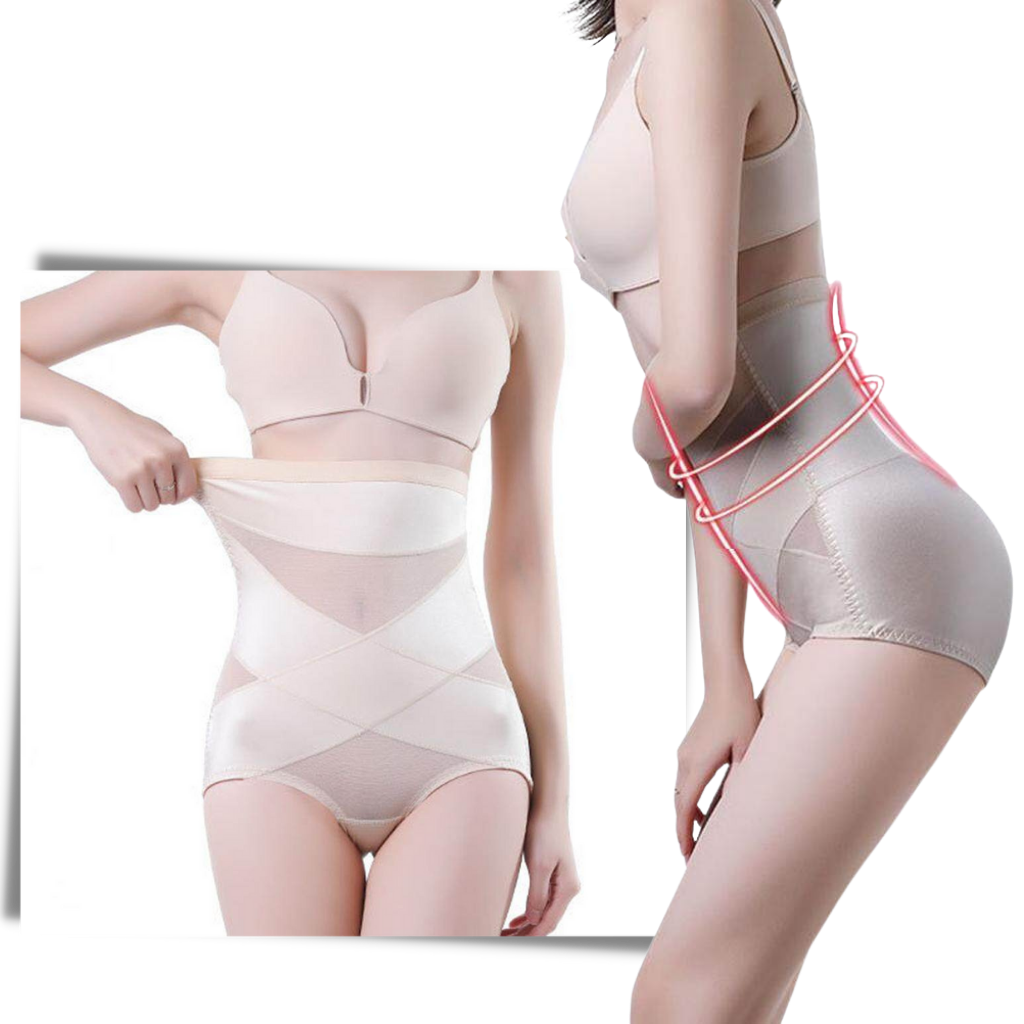 Sous-vêtement de maintien à compression croisée amincissant pour les abdominaux