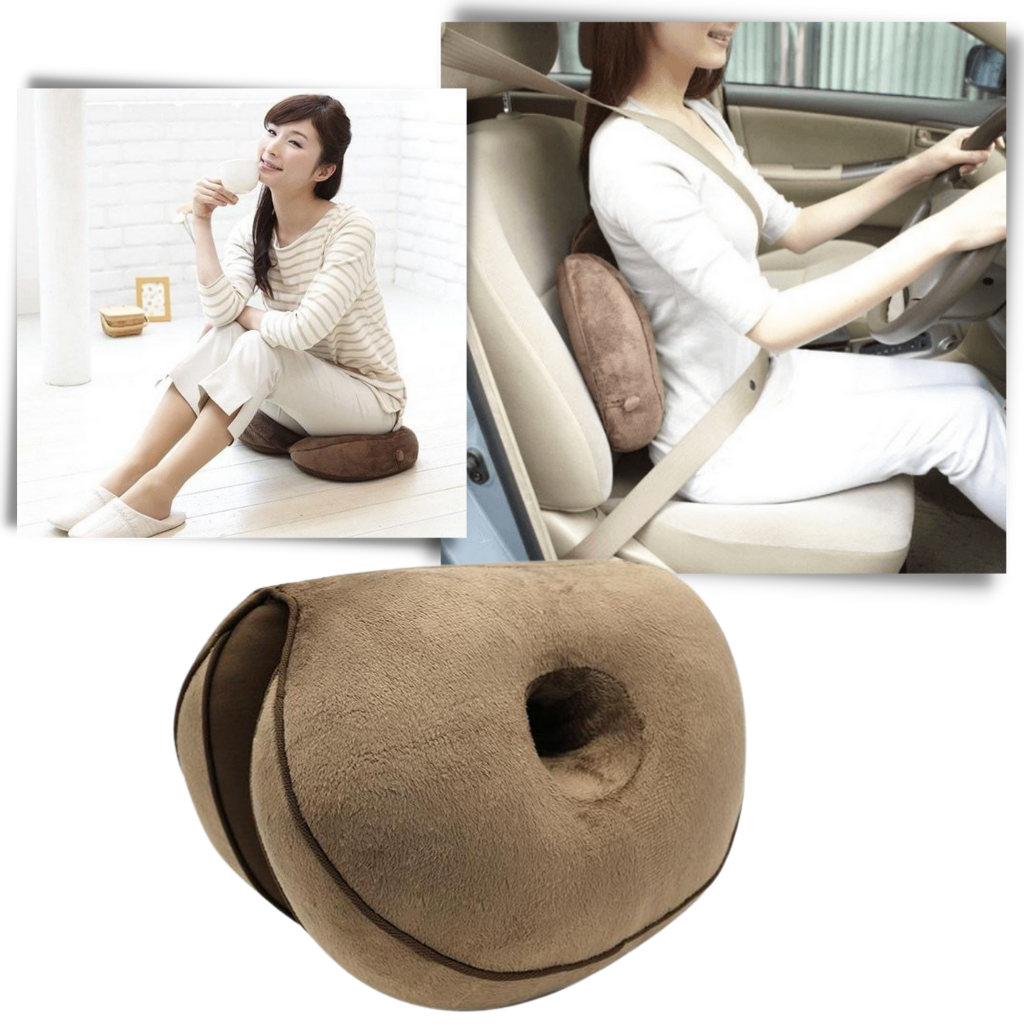 Coussin de siège double pour les fesses