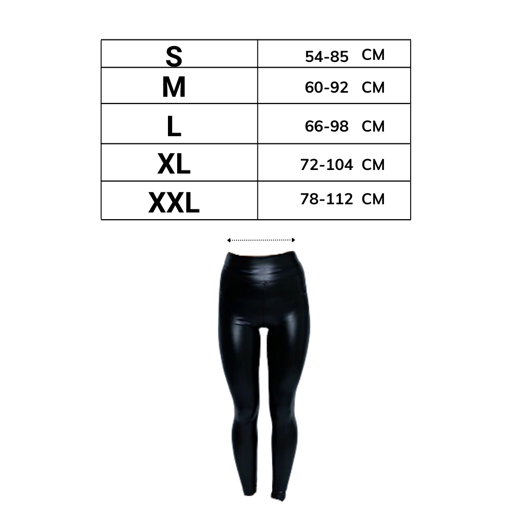 Pantalon en cuir artificiel à taille haute