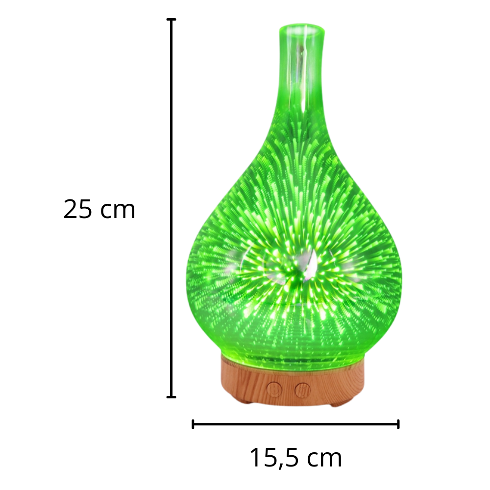 Diffuseur d'huiles essentielles en forme de vase avec le motif des feux d'artifice