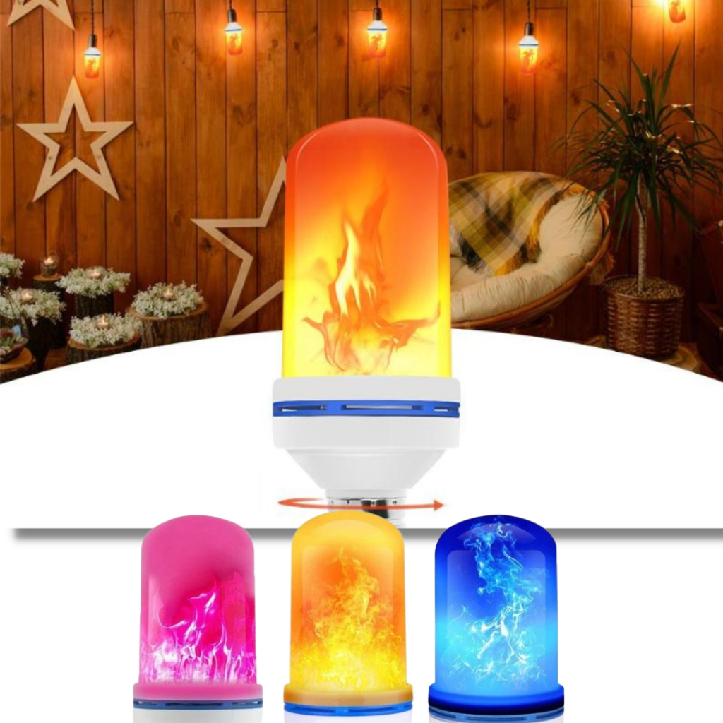 Lampe à flamme LED scintillante