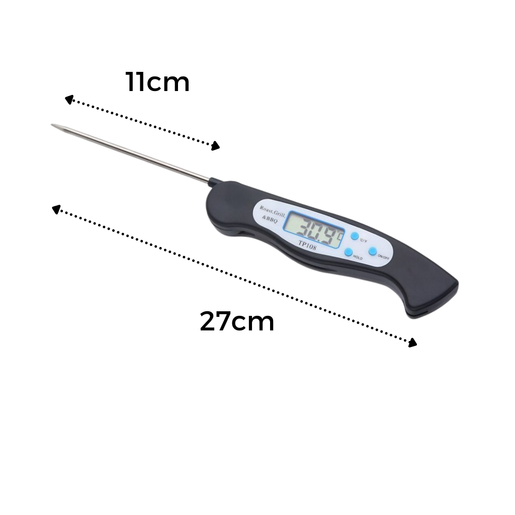 Thermomètre alimentaire numérique pliable à lecture instantanée