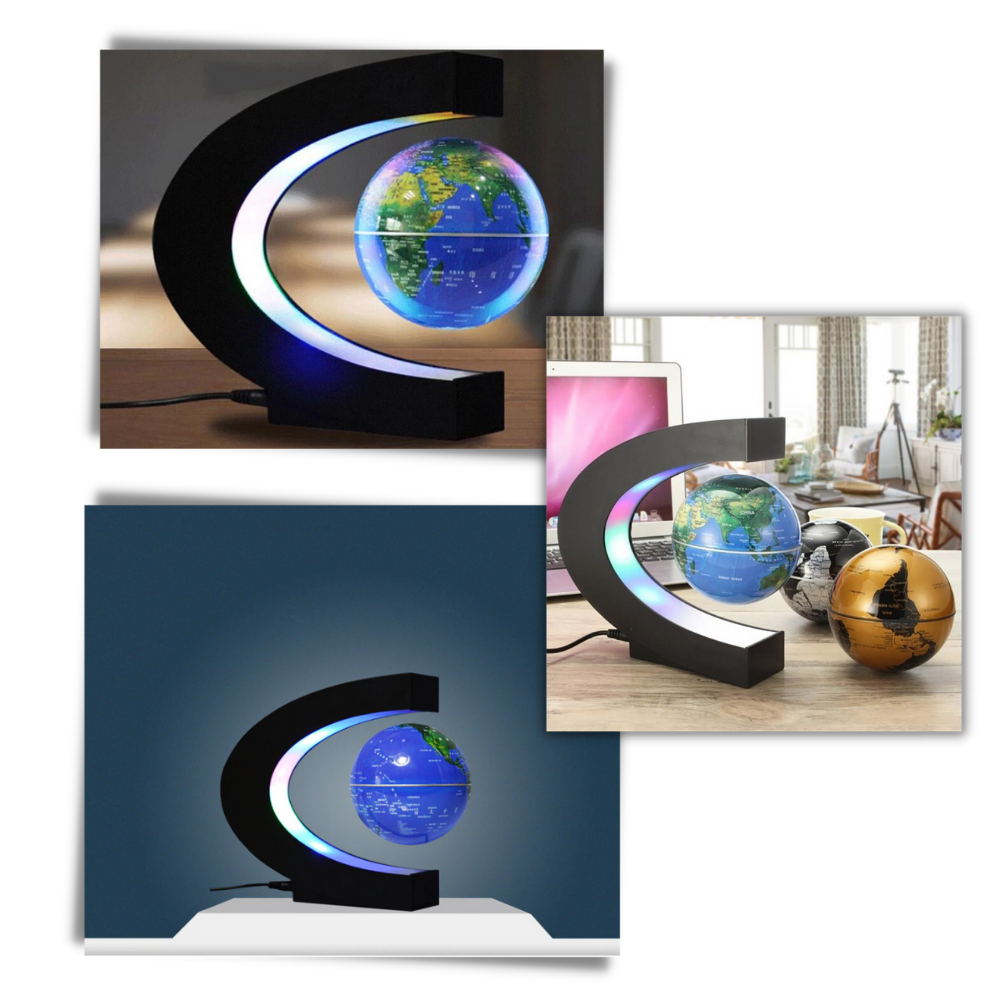 Globe magnétique à LED en lévitation
