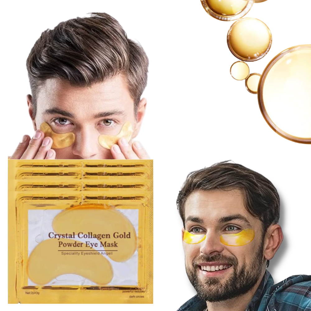 Masque de soin pour les yeux. Solution de collagène à base d'or 24 carats (20 paires de patchs)
