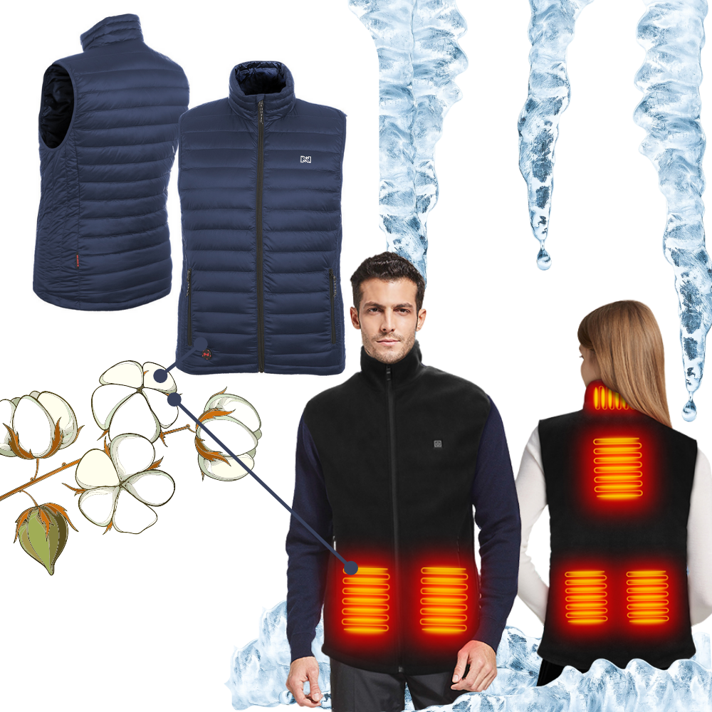 Gilet chauffant unisexe