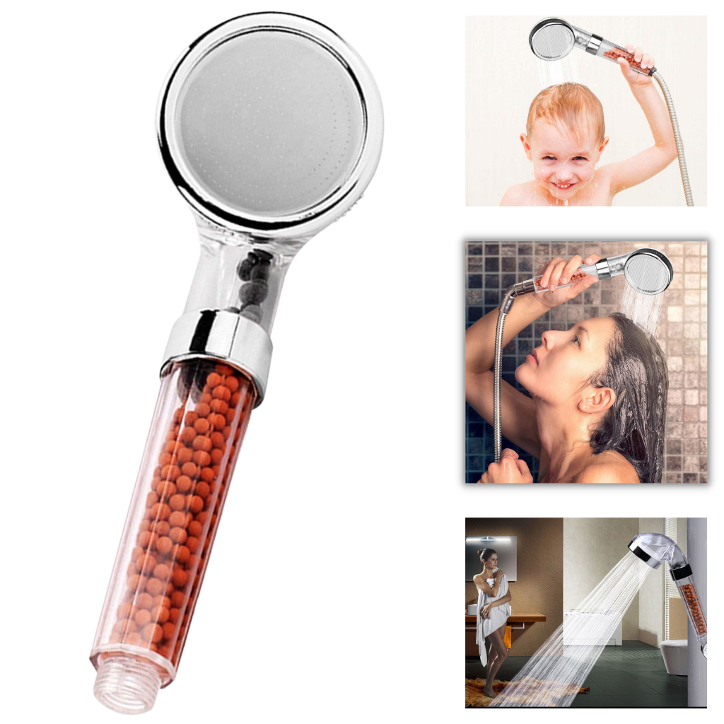 Pommeau de douche ionique à haute pression