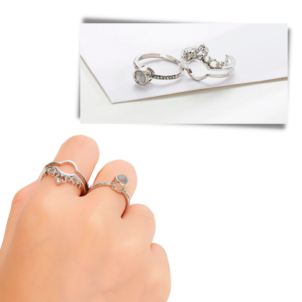 Belle bague "Je t'aime" en 100 langues