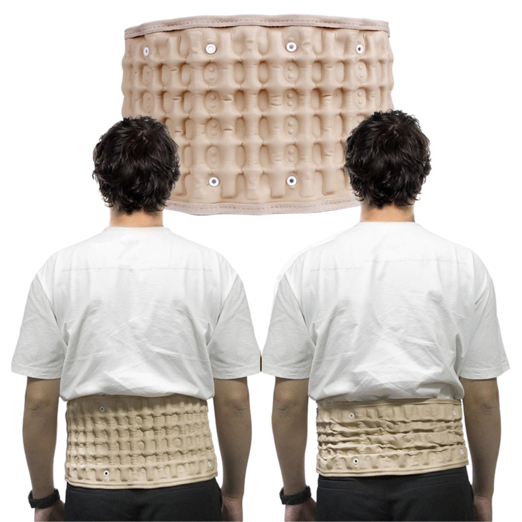 Ceinture gonflable de soutien lombaire par décompression